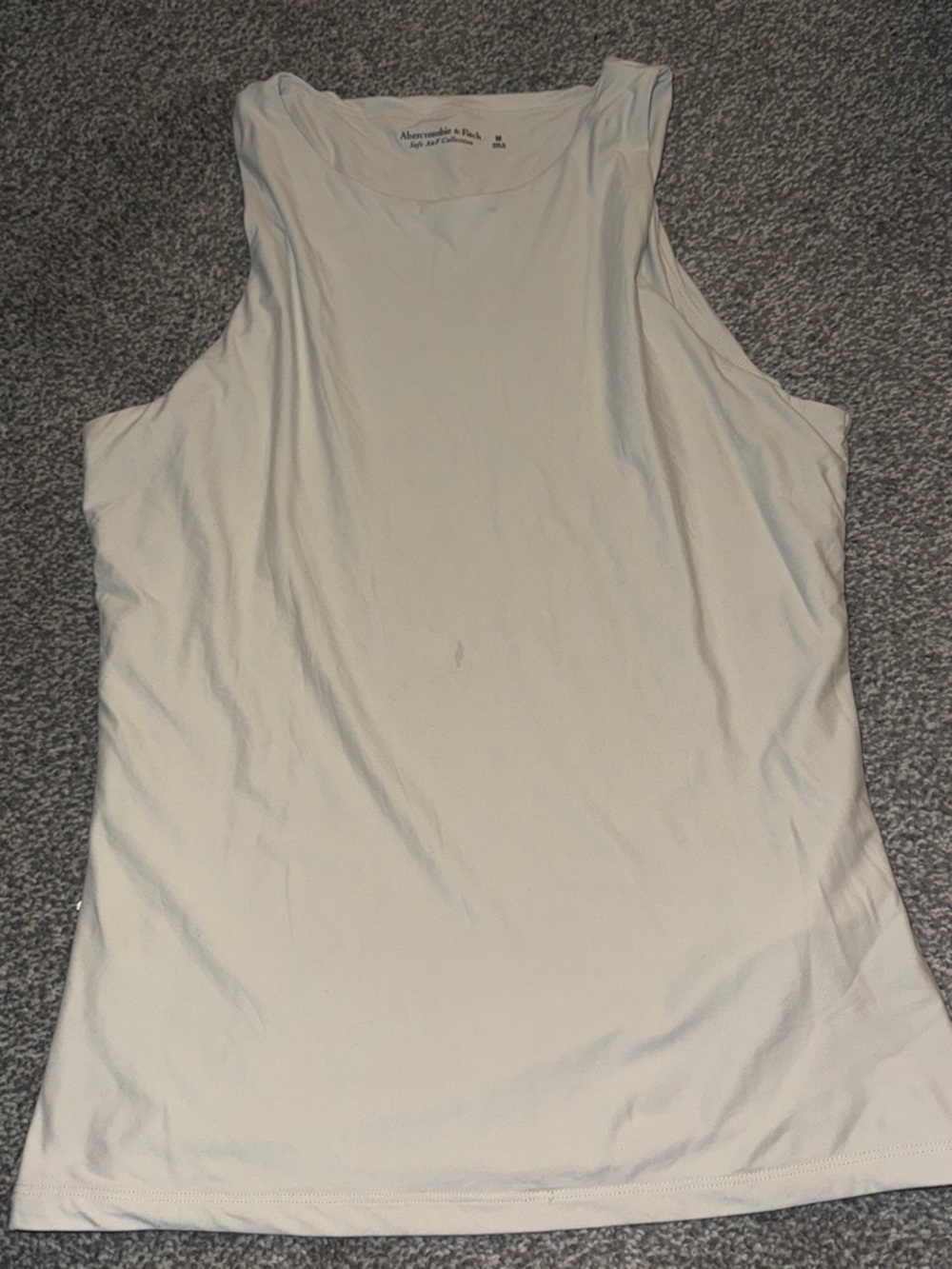 Abercrombie & Fitch Off-White Ribbed Tank Top